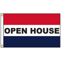 Open House 3' x 5' Message Flag with Heading and Grommets